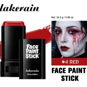 Red face paint stick